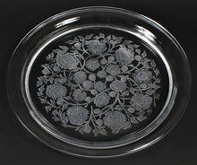 Load image into Gallery viewer, Antique 15 1/4" 39cm Large Lalique Floral Motif Crystal Charger