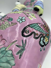 Load image into Gallery viewer, 2 Large Chinese Famille Rose Vase Pink Fertility Climbing Children in Relief