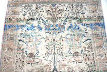 Load image into Gallery viewer, 96.5" L X 56.5" W Circa 1880 Tabriz Antique Handmade Knotted Area Rug Carpet excellent condition %100 Lamb's Wool