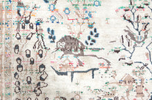 Load image into Gallery viewer, 96.5" L X 56.5" W Circa 1880 Tabriz Antique Handmade Knotted Area Rug Carpet excellent condition %100 Lamb's Wool