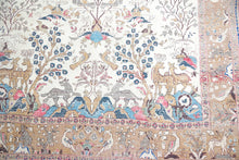 Load image into Gallery viewer, 96.5" L X 56.5" W Circa 1880 Tabriz Antique Handmade Knotted Area Rug Carpet excellent condition %100 Lamb's Wool