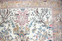 Load image into Gallery viewer, 96.5" L X 56.5" W Circa 1880 Tabriz Antique Handmade Knotted Area Rug Carpet excellent condition %100 Lamb's Wool