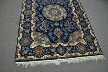 Load image into Gallery viewer, 5&#39;x7&#39; Signed Isfahan Authentic Persian Hand-Knotted Wool &amp; Silk Area Rug