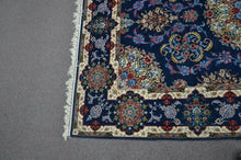 Load image into Gallery viewer, 5&#39;x7&#39; Signed Isfahan Authentic Persian Hand-Knotted Wool &amp; Silk Area Rug