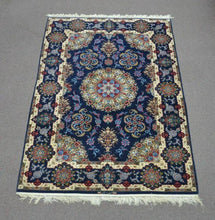 Load image into Gallery viewer, 5&#39;x7&#39; Signed Isfahan Authentic Persian Hand-Knotted Wool &amp; Silk Area Rug