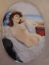 Load image into Gallery viewer, Antique British Erotic 1950s Nude Lady Sterling Silver Pictorial Enamel Cigarette Case