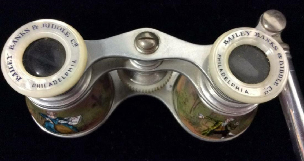 Antique Vienna Viennese Silver Enameled Opera Binoculars