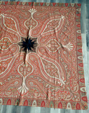 Load image into Gallery viewer, Antique 1850&#39;s Paisley Kashmir Textile Tapestry Piano Shawl 67&quot; x 67&quot; Beautiful