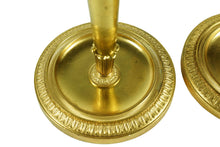 Load image into Gallery viewer, Antique Pair Of Brass Candlesticks Candle Holders