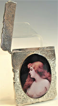 Load image into Gallery viewer, Antique British Erotic 1897s Nude Lady Sterling Silver Pictorial Enamel Card Case