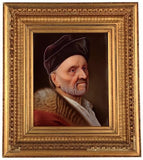 Large KPM Berlin Porcelain Hand Painted Plaque of Rembrandt’s Father, circa 1871