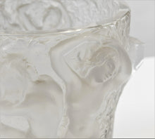 Load image into Gallery viewer, Lalique Ganymede Champagne Cooler Crystal with Dancing Female Figures Large 9.5&quot;