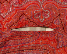 Load image into Gallery viewer, Antique 1860&#39;s Paisley Women&#39;s Jacquard Shawl Wrap 64&quot; x 125&quot; with Arm Holes